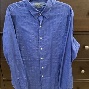 Polo by Ralph Lauren Men's Blue Dress Shirt